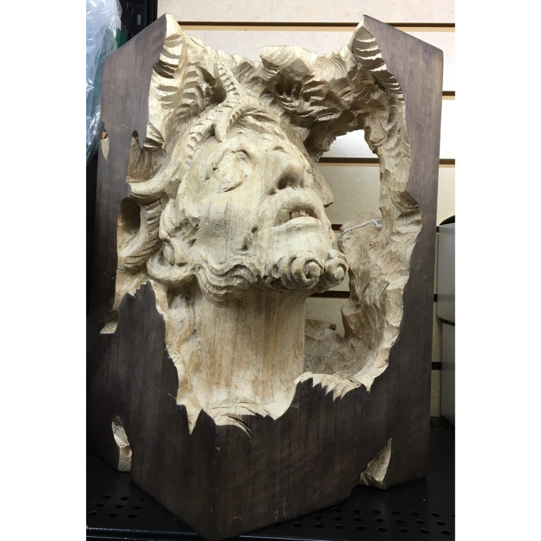 Head Of Christ Wood Carved