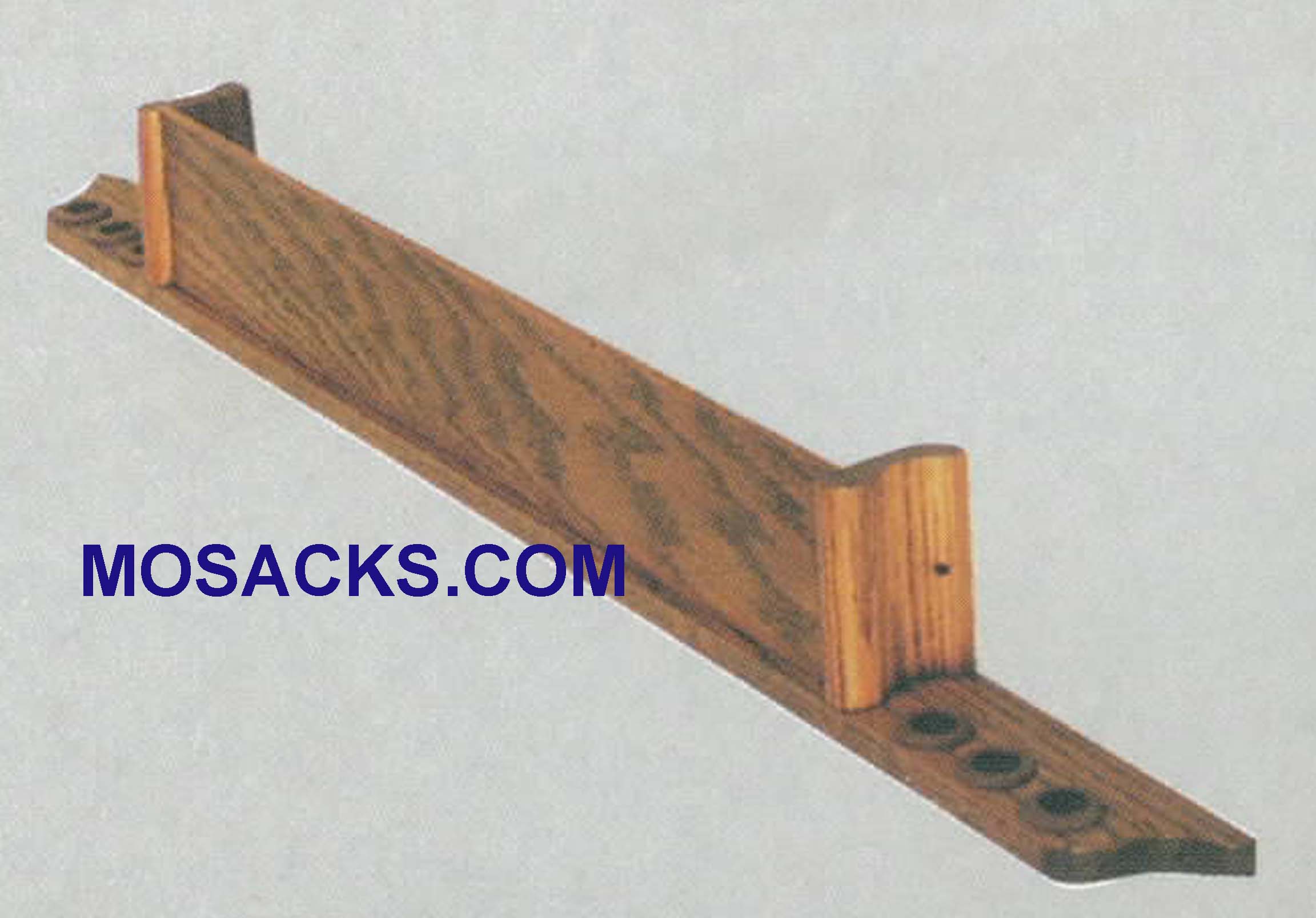 Wood Hymn Book Rack With 6 Cup Holders Interior: 24"w x 2"d 40-253