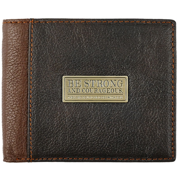 Be Strong and Courageous Leather Wallet