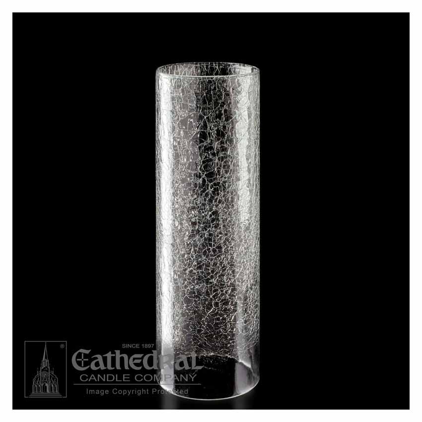 Sanctuary Cylinder Crackle Globe, 12" High