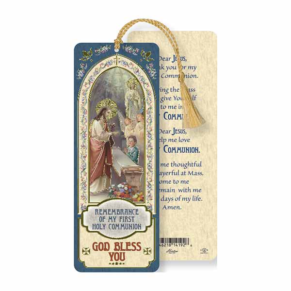 First Communion Laminated Bookmark (Boy)