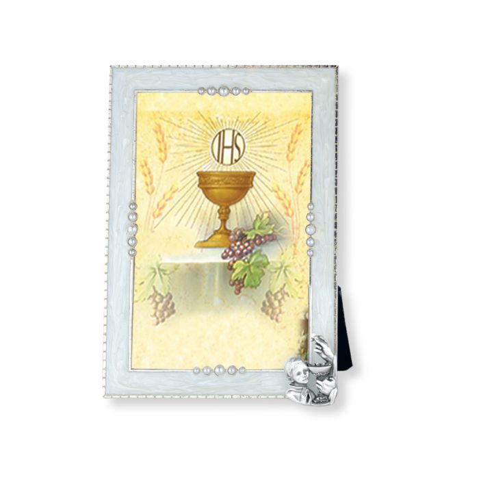 Communion 4x6 Silver Pearlized Frame (Boy)