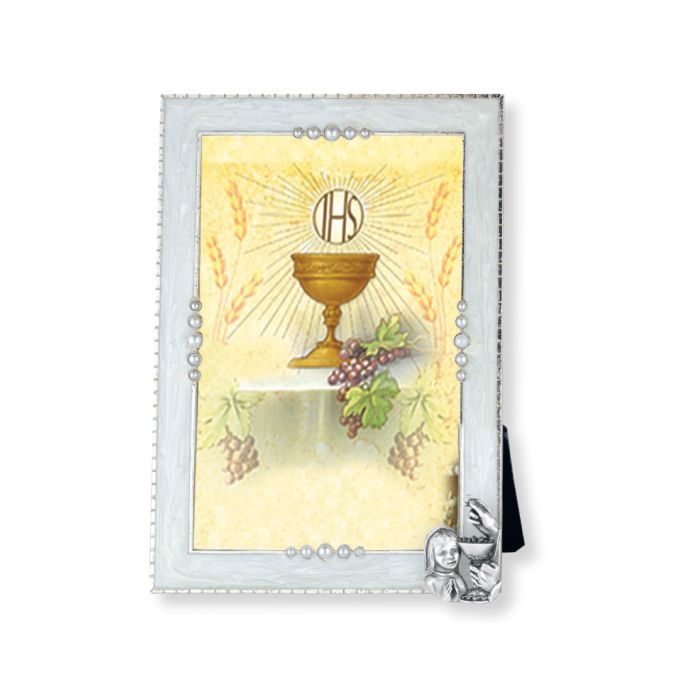 Communion 4x6 Silver PearlizedFrame (Girl)