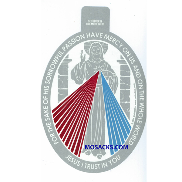Divine Mercy Oval Window Decal