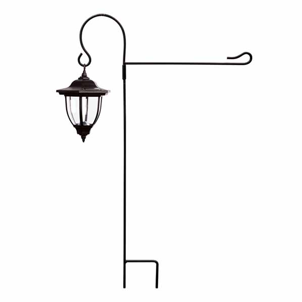 FlagTrends Garden Stake With Solar Lantern Metal Powder Coated
