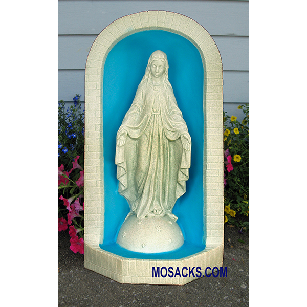 Grotto with Our Lady Of Grace in Granite Color