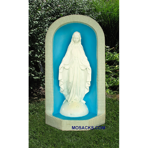 Grotto with Our Lady Of Grace White