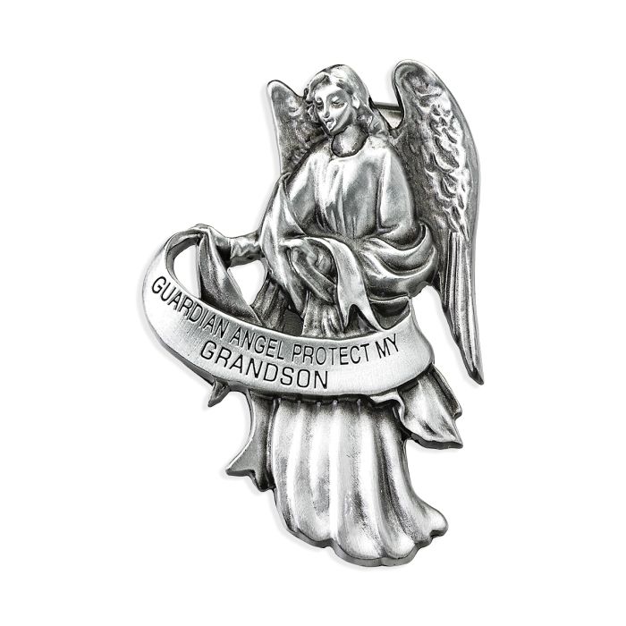 Guardian Angel Protect Grandson Visor Clip 2x2.5" (12-V5083)