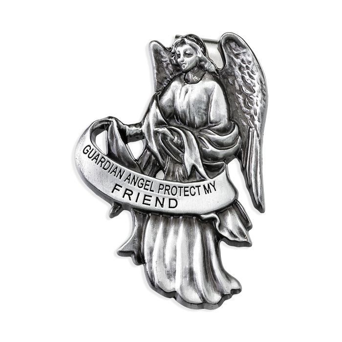 Guardian Angel Protect My Friend Visor Clip 2x2.5" (12-V5085)