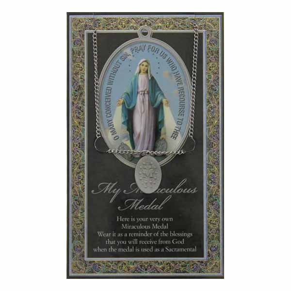 Miraculous Pewter Medal 1" H