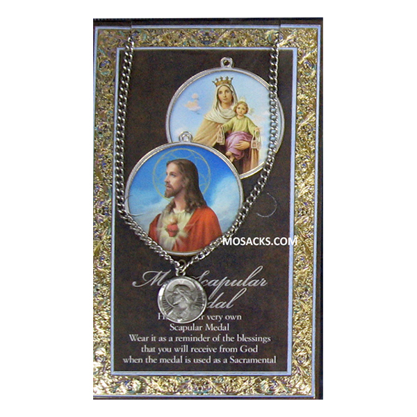 Scapular Pewter Medal 1-1/8" H