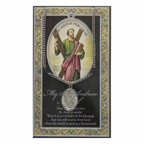 St. Andrew Pewter Medal 1-1/16" H
