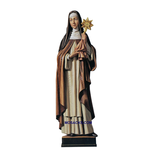 St. Clare Hand Carved Linden Wood Statue-902