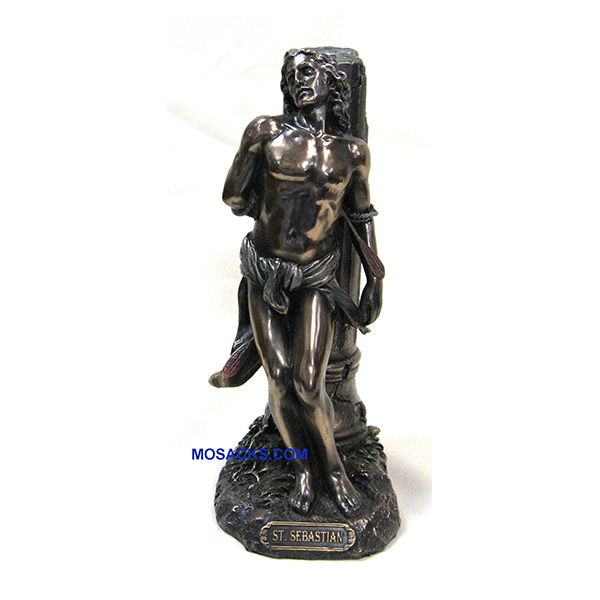 St. Sebastian 8" Veronese Bronze Statue (SR76287)